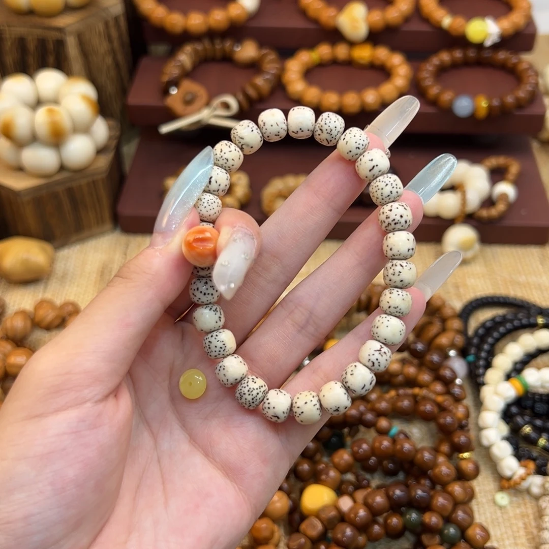 杜***嘟手串星月菩提搭配三文鱼 隔片