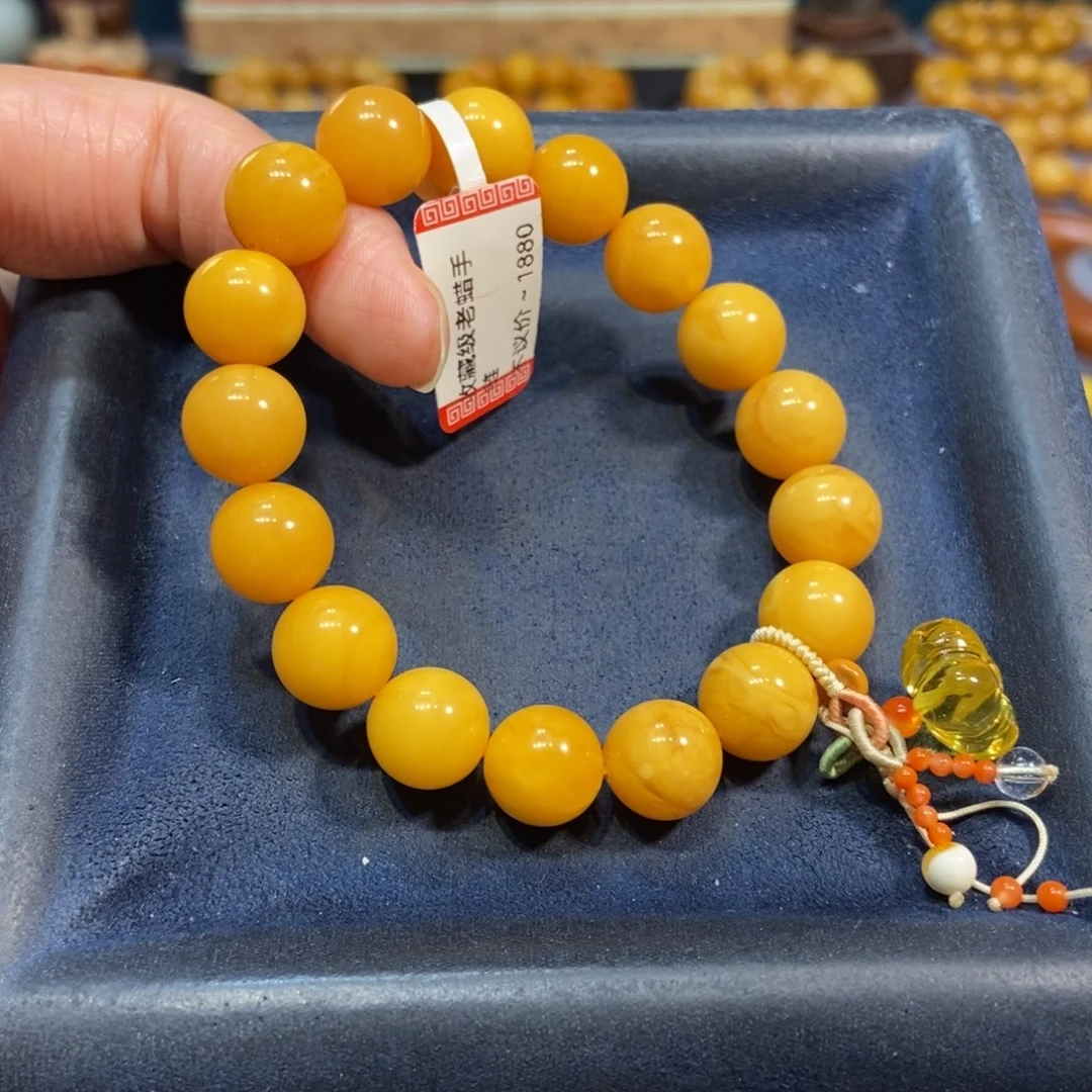 琥珀未镶嵌手链蜜蜡