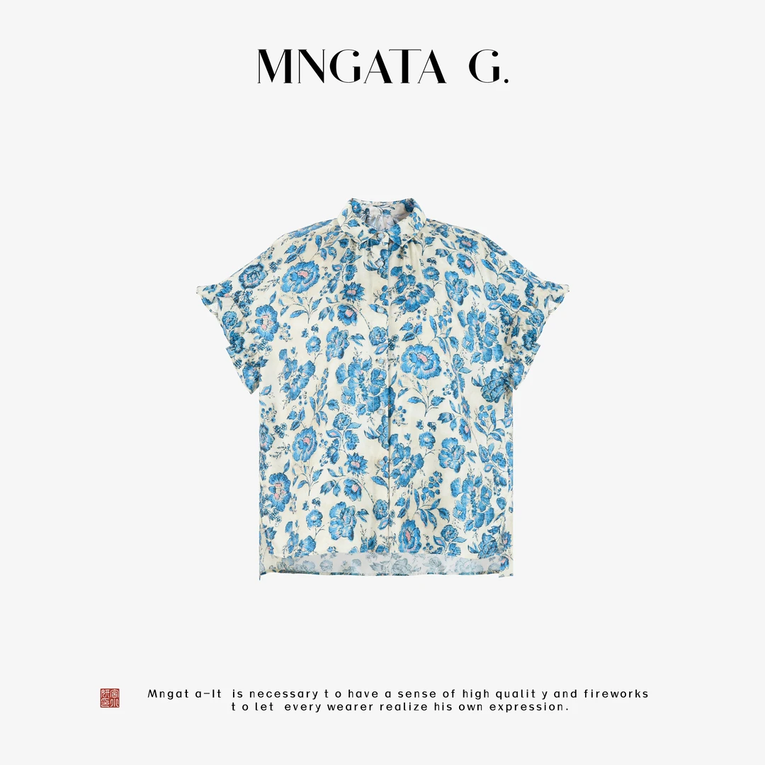 MNGATA G.宫小妍【真丝·兰生幽谷】真丝夏日新中式国风上衣5062012