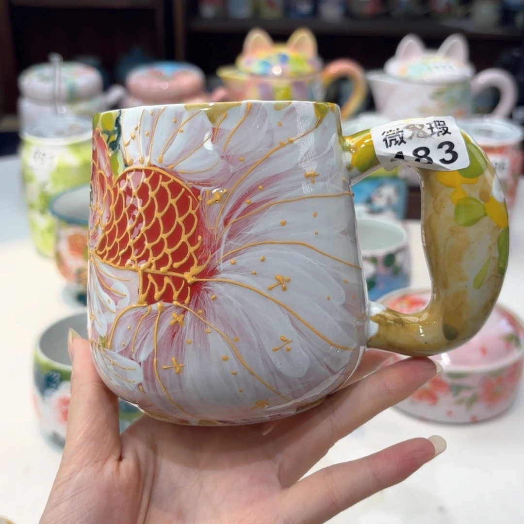 景德镇手绘高温釉下彩陶瓷茶具