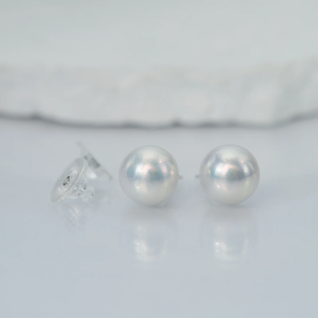 【年货节专属】淡水珍珠百搭经典款大龙珠S925银耳钉11-12mm