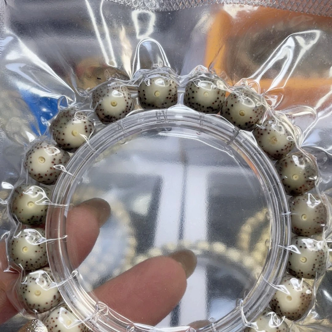 星月菩提手串石玉料糯冰大眼睛尺寸11