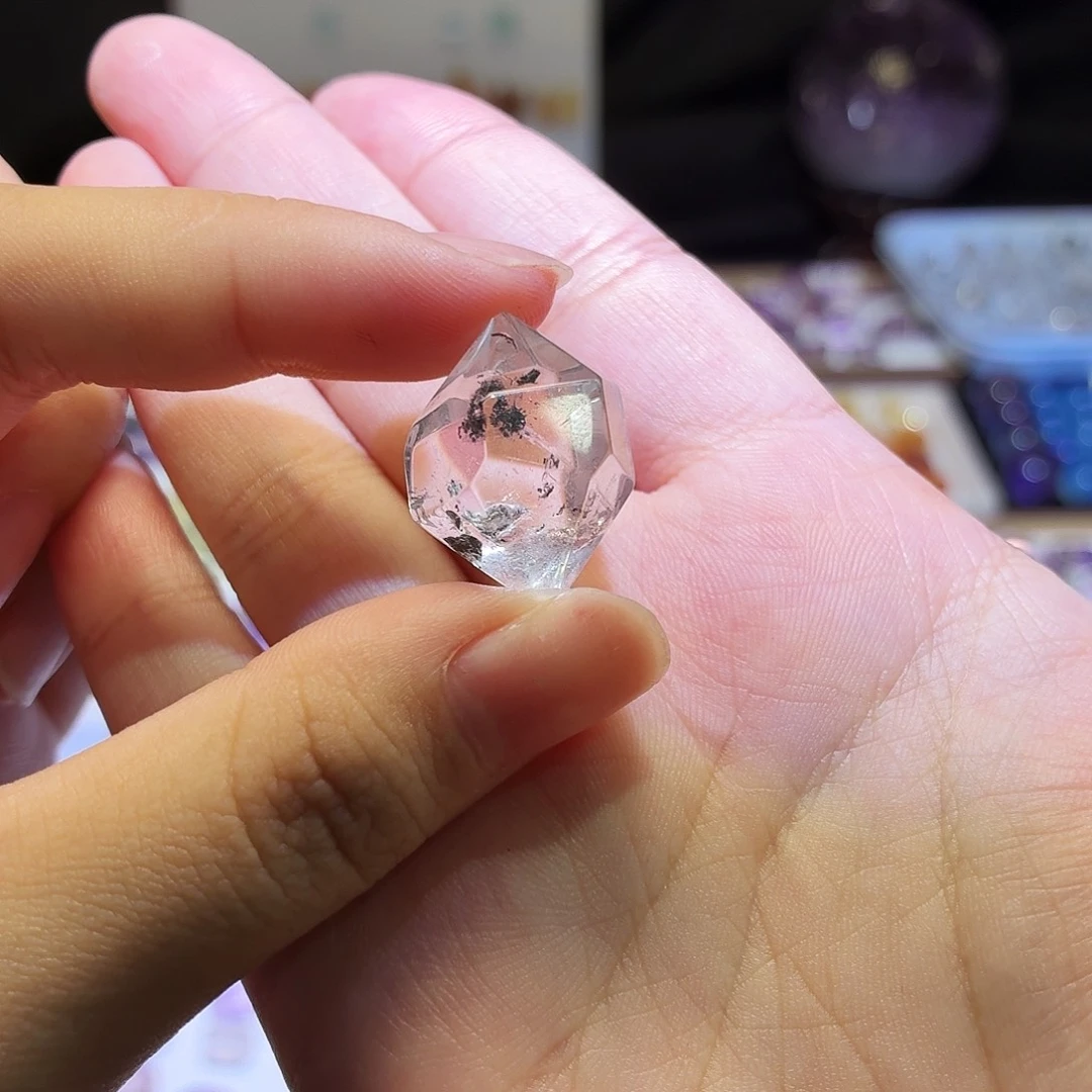 吊坠(不含链)水晶未镶嵌闪灵 双尖 打孔定制不退换