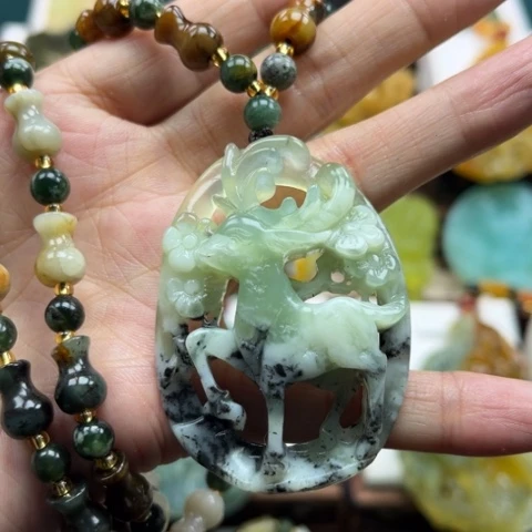 岫玉挂件未镶嵌挂件