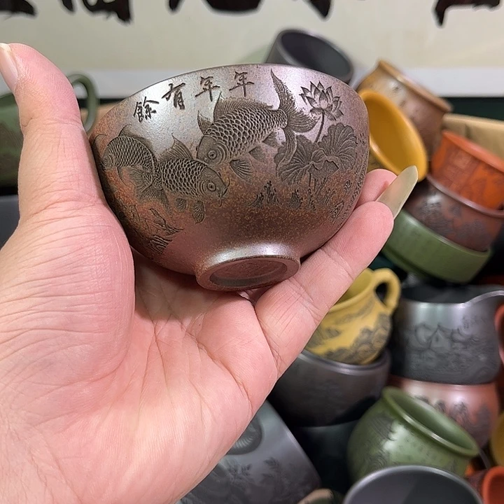 茶杯紫砂全手工紫砂主人杯