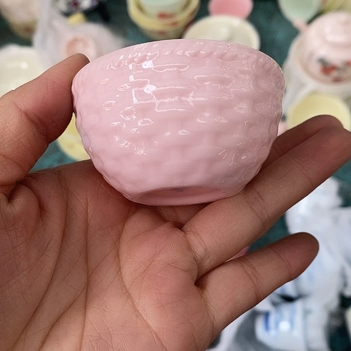 摆件陶红稀土波浪小客杯