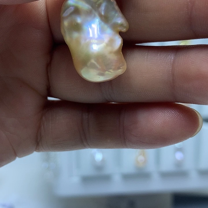 淡水珍珠银S925镶嵌巴洛克