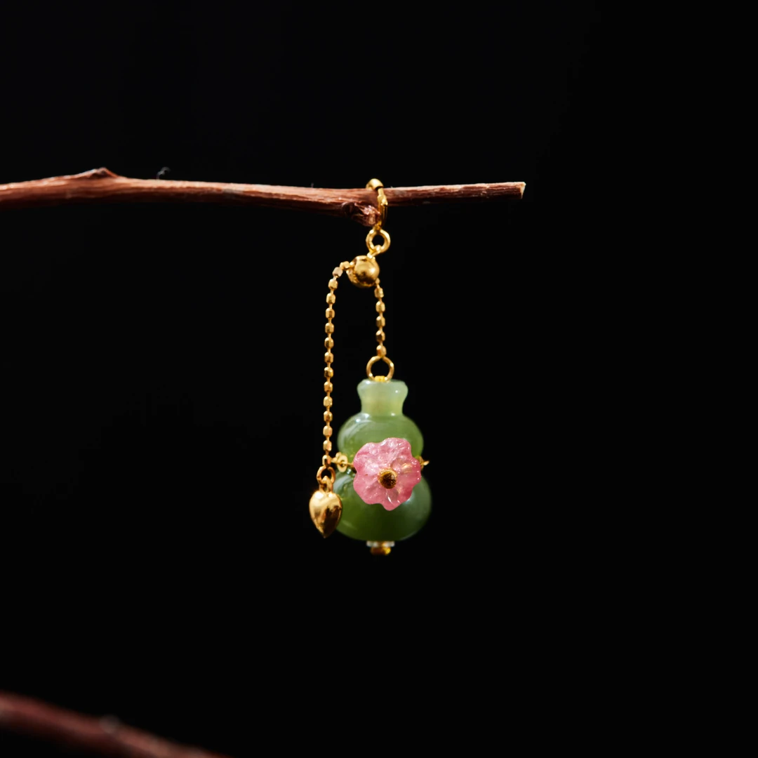 福笙·所欲珠宝|XYGD261027-F-18K碧玉葫芦吊坠#多样性发一