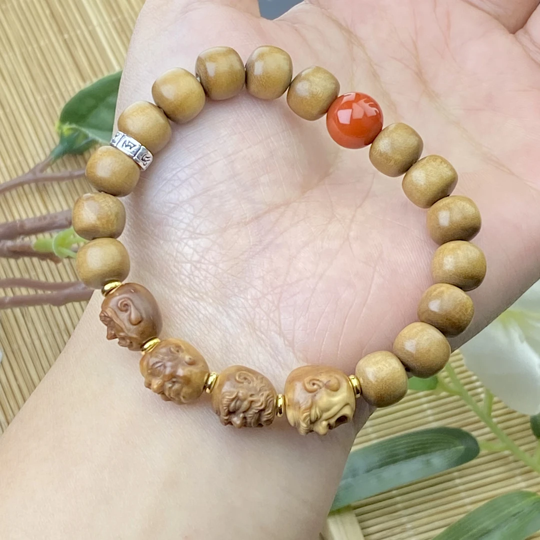 印度老山檀人生百态单圈手串手链