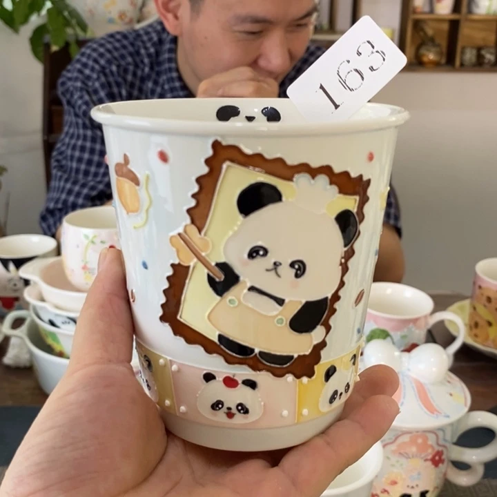 瓷片景德镇釉下彩手绘