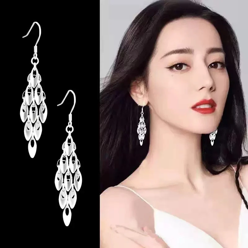 足银耳饰 足银990银精工轻奢凤舞九天耳勾耳环0330