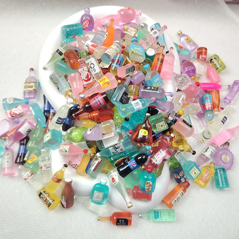 夜光迷你小瓶子仿真食玩卡通diy树脂材料配件饰品过家家摆件潮玩