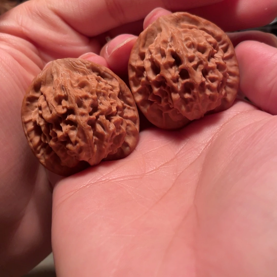 文玩核桃把件40小帽