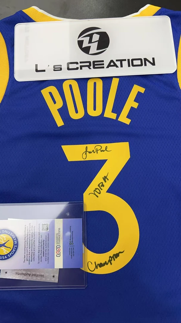 【亲签保真】普尔sw亲签球衣带铭文双证书（可定制装裱或礼盒）