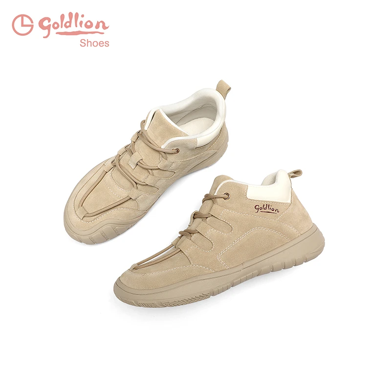 金利来女鞋2025春季新款百搭舒适高帮旅游运动休闲鞋G637510098