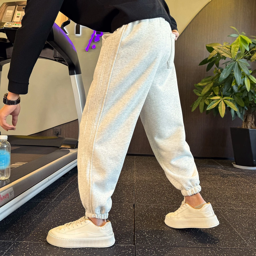 男款花灰色卫裤秋冬季裤子潮流百搭男裤2025新款哈伦裤宽松休闲裤