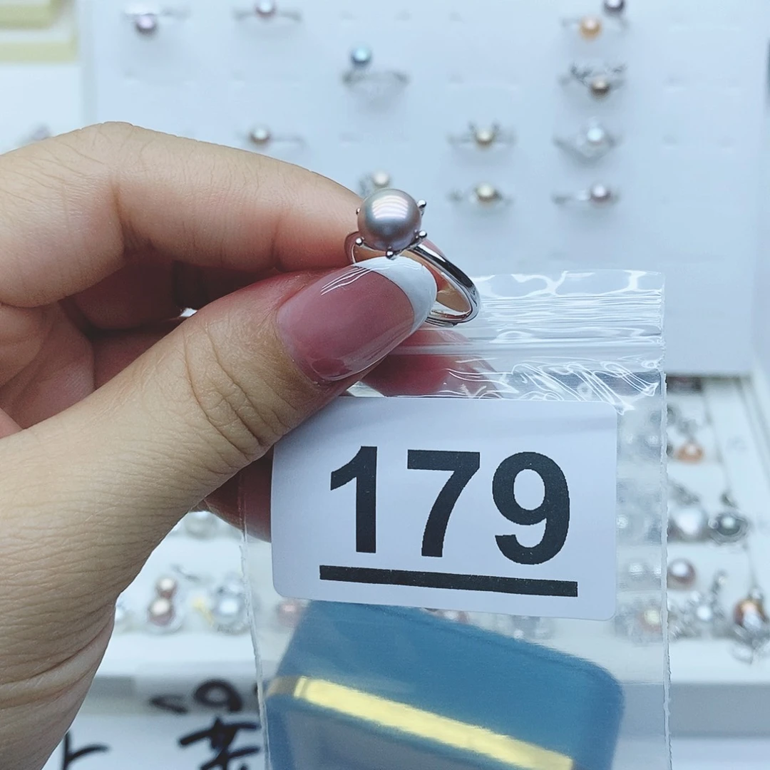 P***a戒指银S925镶嵌淡水珍珠179