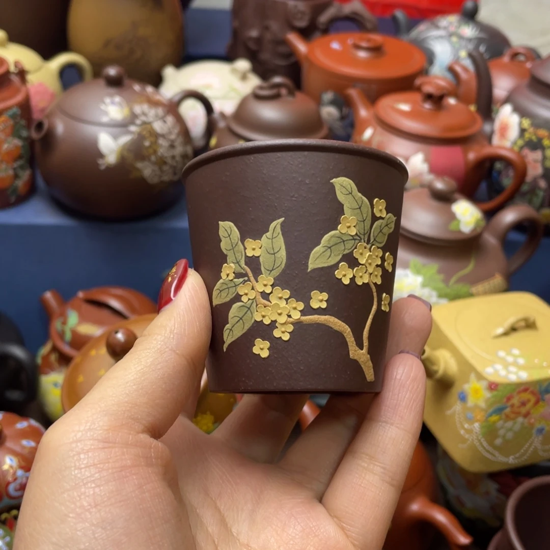 茶杯红泥紫砂主人杯100cc