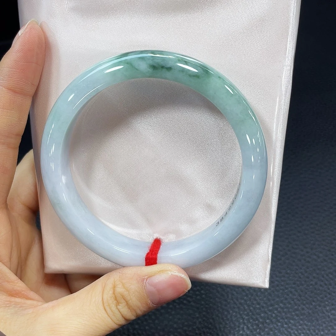 追***人翡翠未镶嵌手镯天然缅甸A货翡翠手镯61圈口