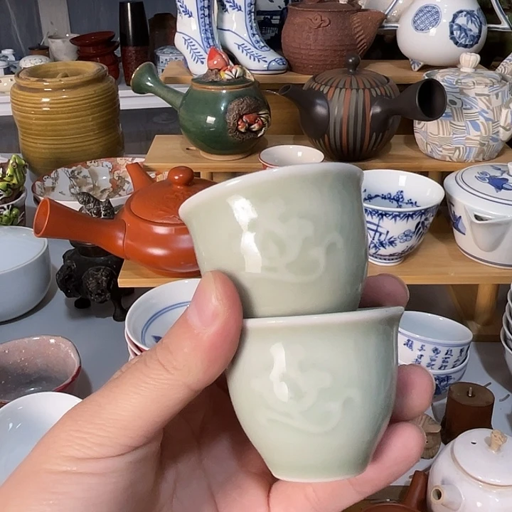 瓷片青瓷杯子不错的哦