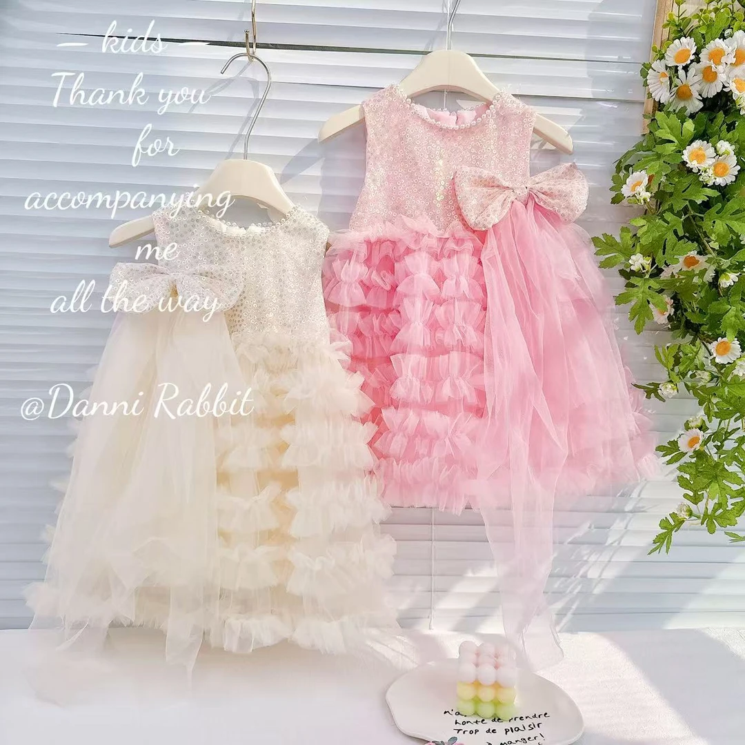 【Dannirabbit】*可爱加倍+布灵布灵+蓬蓬蕾丝纱*女童连衣裙 X-803