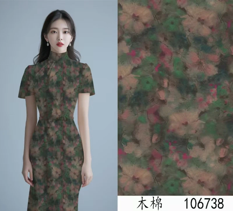 升级版精品木棉.美人如眷.春夏连衣裙旗袍面料凉快透气