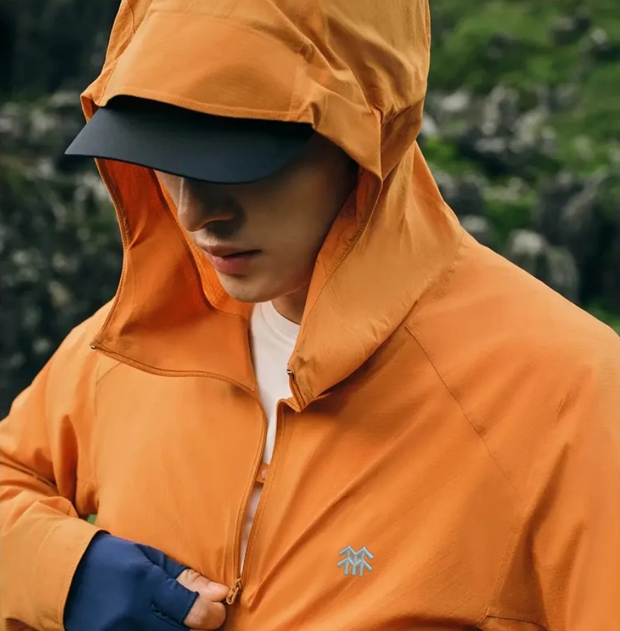 树-25新款户外打孔轻薄防晒遮阳夏连帽夹克0