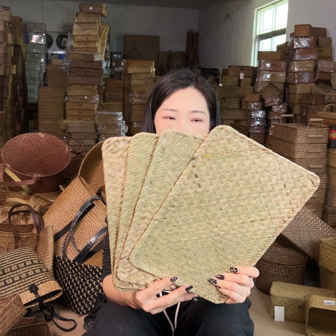 草编包/草编收纳盒带瑕疵