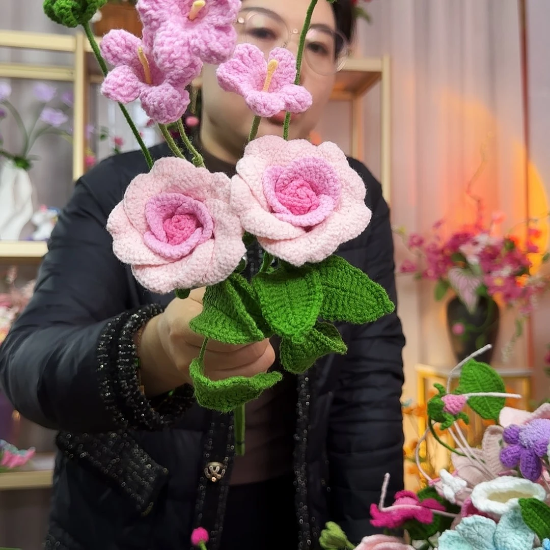 手工钩织设计花束