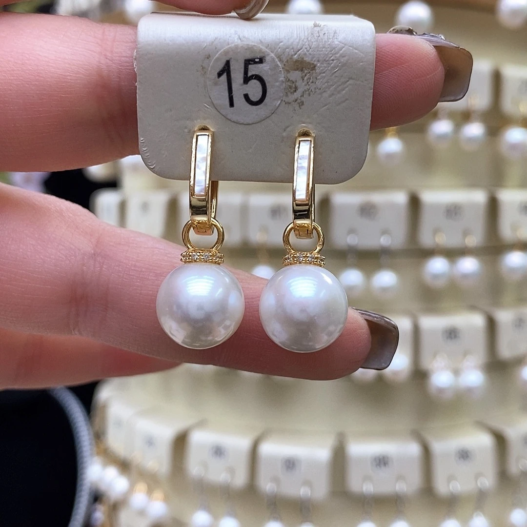 耳饰淡水珍珠银S925镶嵌