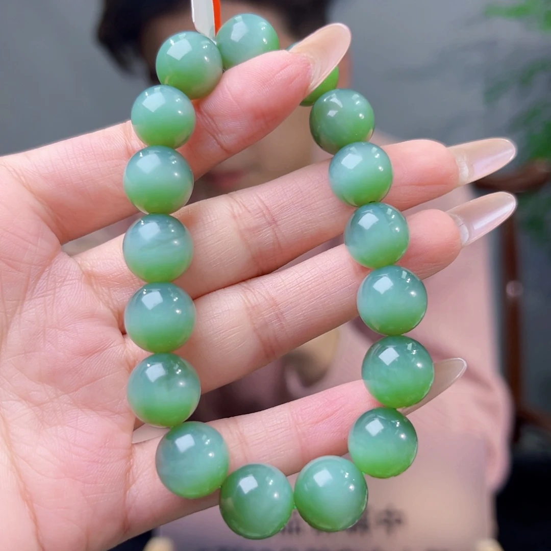 卢***元和田玉未镶嵌手链纯天然和田玉俄罗斯碧玉猫眼卡12