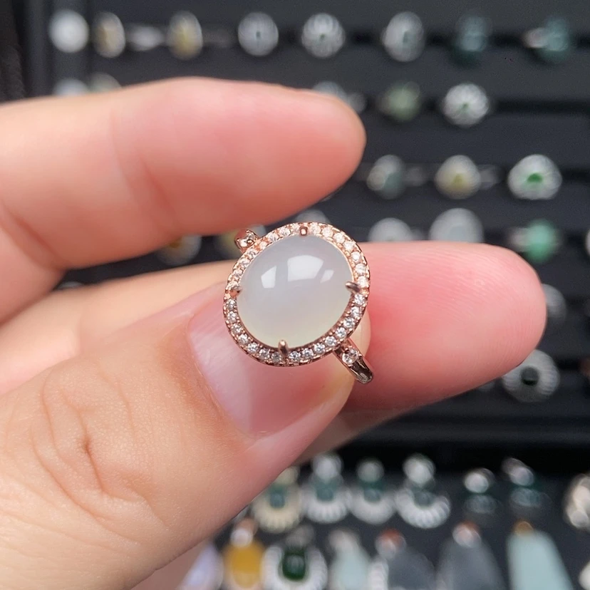【闪购商品】银S925镶嵌戒指翡翠