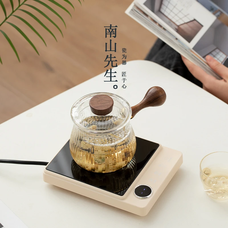 南山先生纳福玻璃侧把壶办公室煮茶壶烧水壶家用防烫耐热泡茶壶