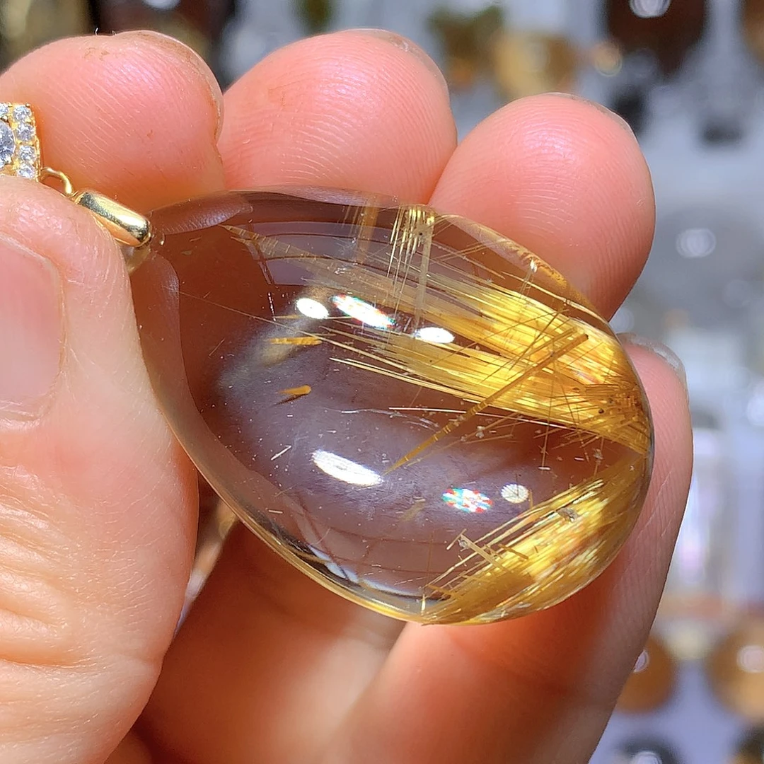 银S925镀金镶嵌珠宝半成品水晶定制款