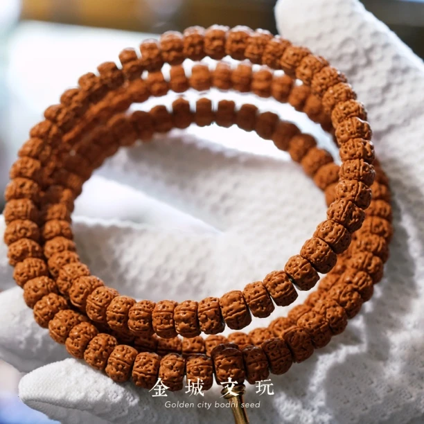 【藏品级】藏式直切盘龙纹小金刚菩提108长串11mm