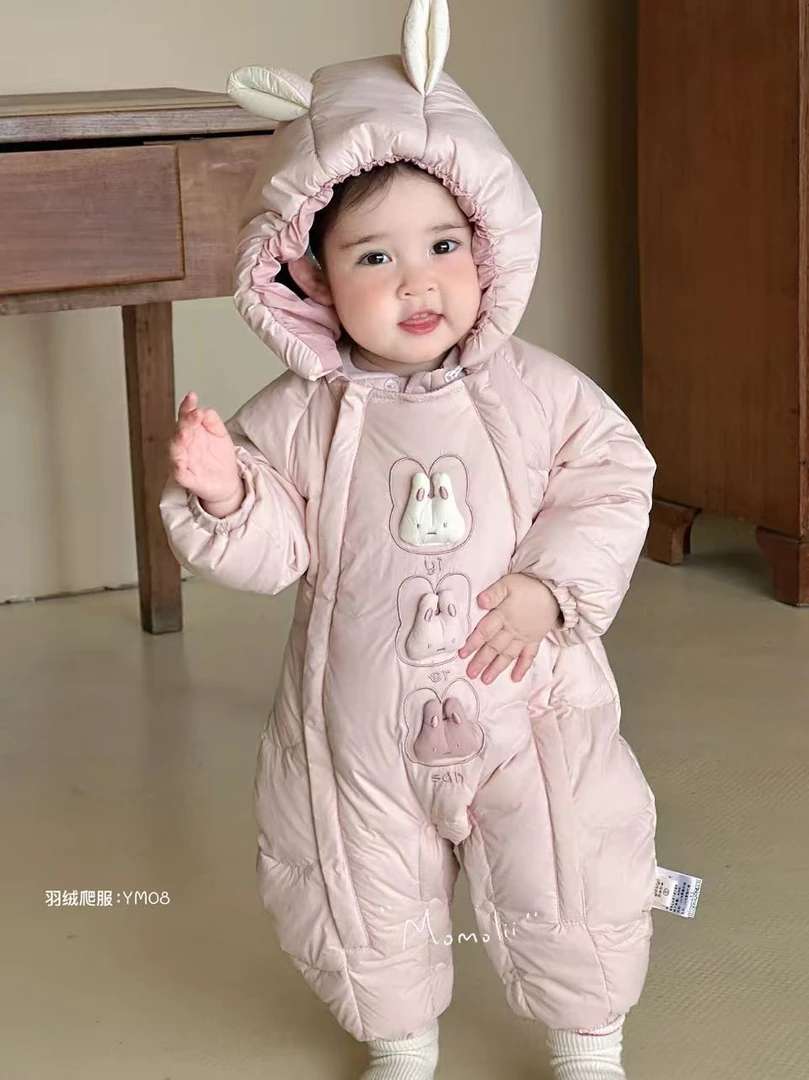 长袖长爬少女风极简风女宝秋冬连帽