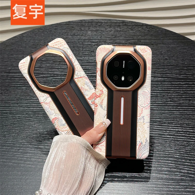 中国风彩绘适用华为mate70rs手机壳mate60rs非凡大师全包防摔套女