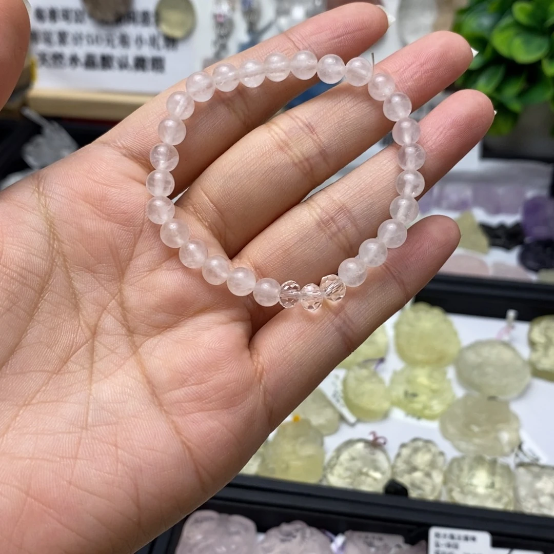 水晶颈饰未镶嵌莫粉串