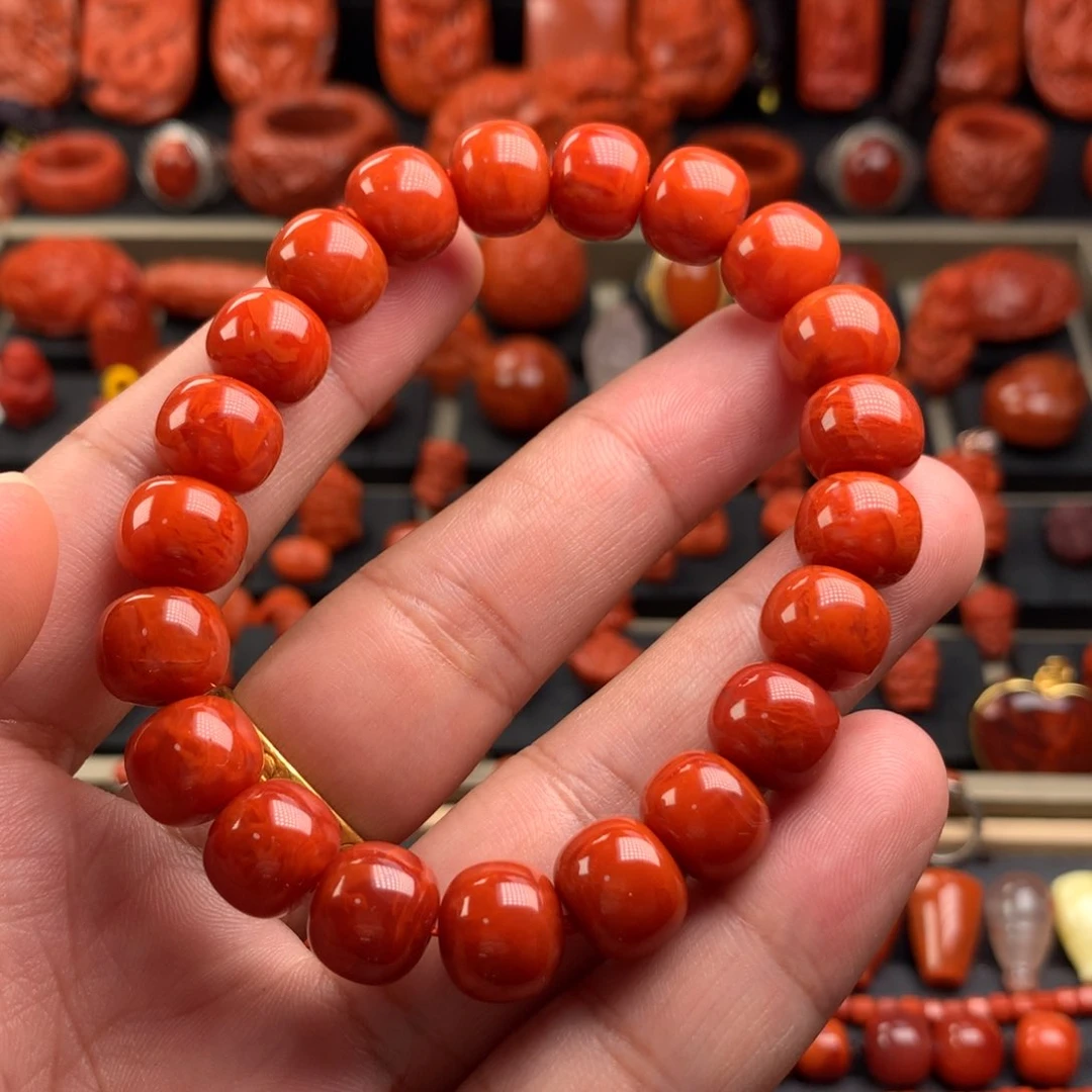 南红玛瑙老型手串10.8未镶嵌