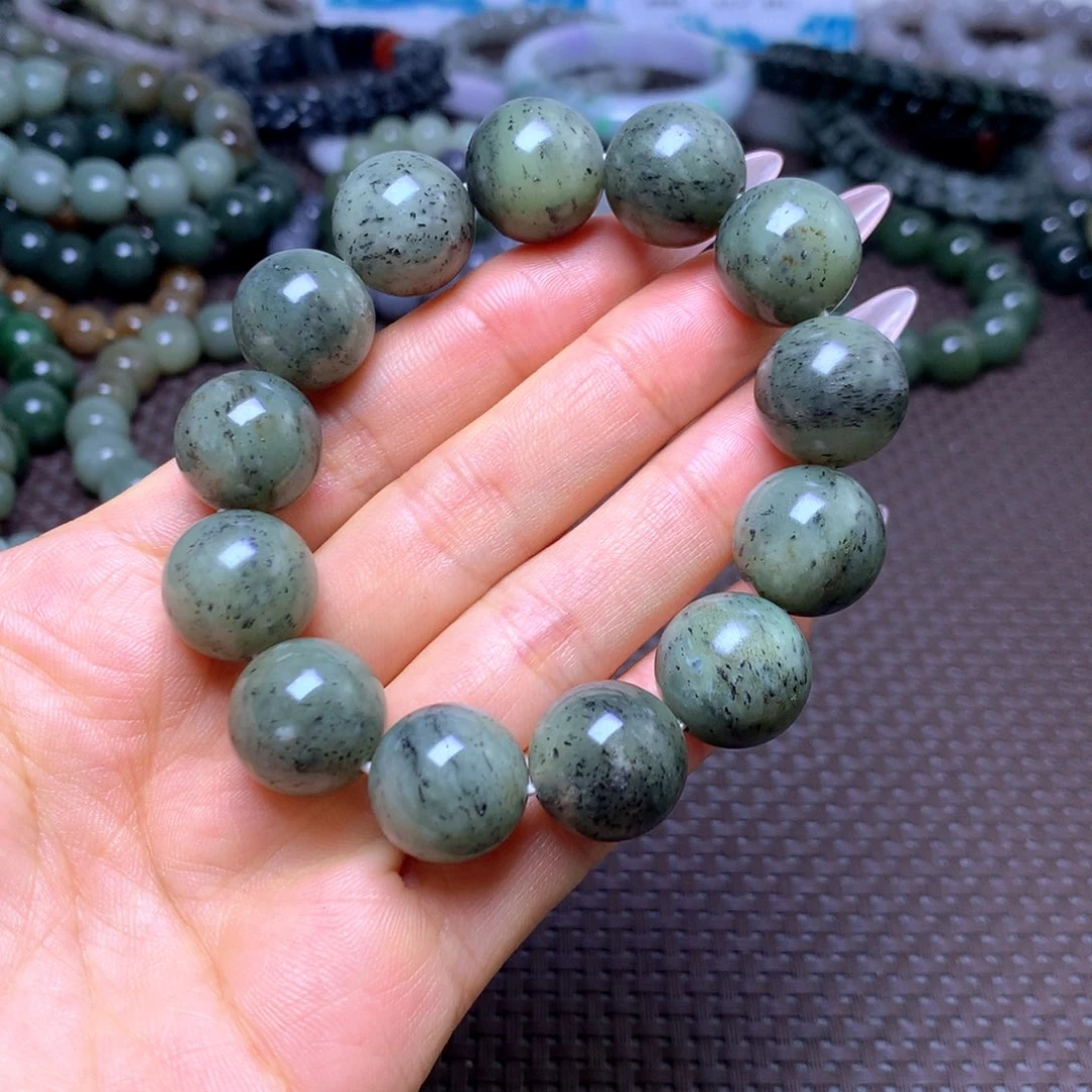 和田玉未镶嵌手串卡16