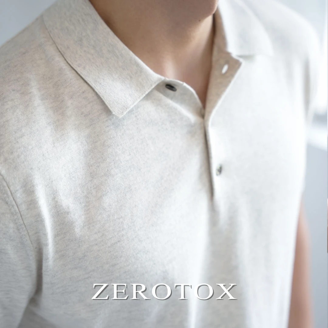 修身休闲型男 翻领Polo衫针织高级提花16针百搭T恤短袖简约舒适
