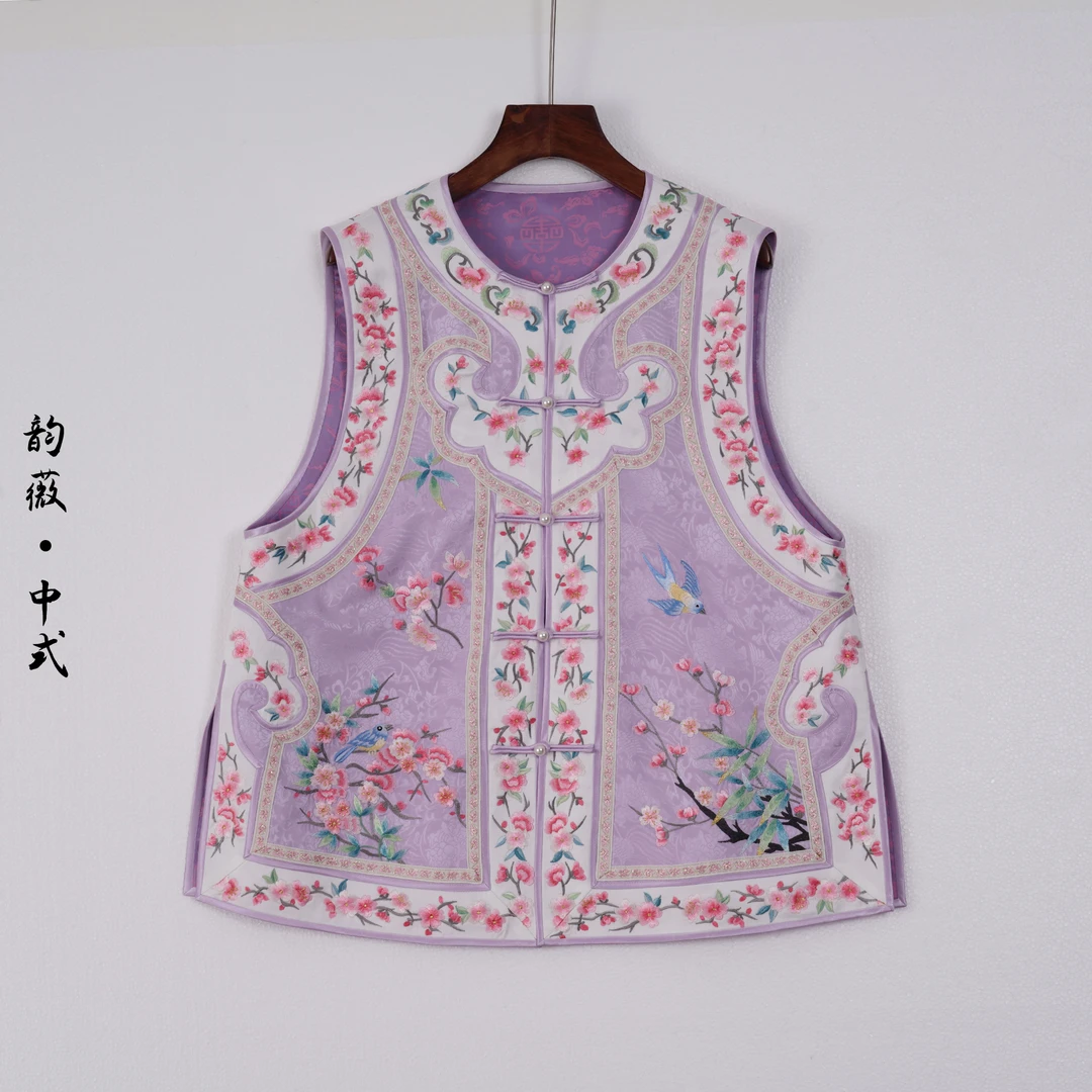 马夹刺绣常规复古中国风上衣马甲新中式日常百搭10105