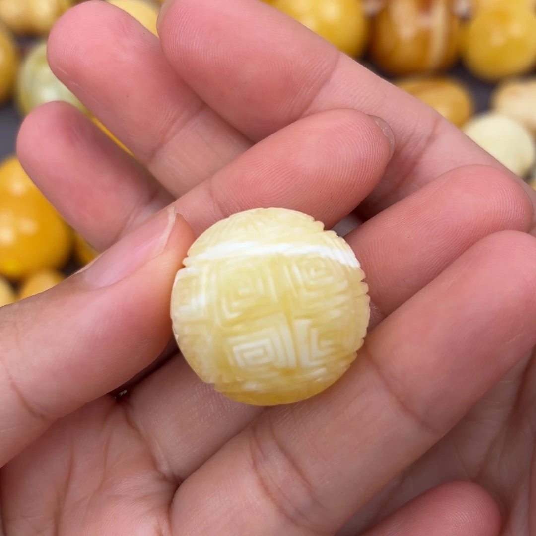 蜜蜡未镶嵌吊坠(不含链)回纹珠