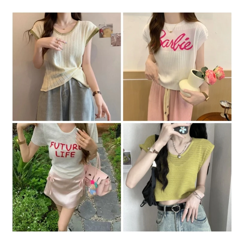 夏季显瘦设计感小个子针织女款上衣