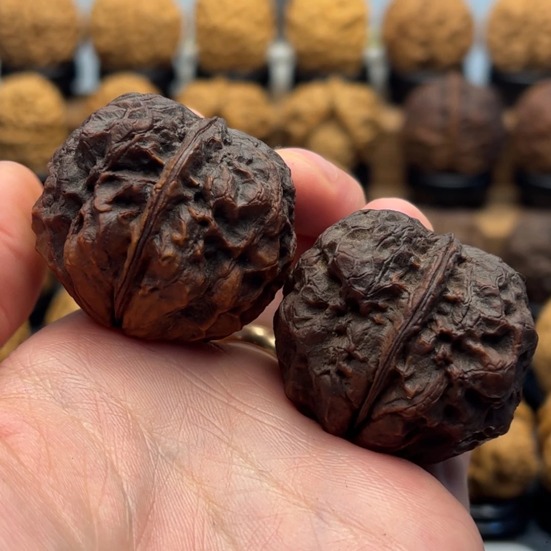 文玩核桃把件青*行41mm包罗万象