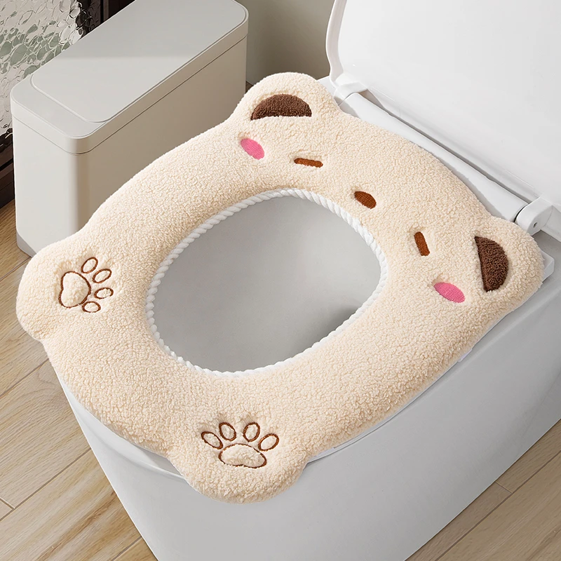 卫生间儿童毛绒硅胶泡沫新一代厕所坐便垫马桶卡通马桶坐便垫