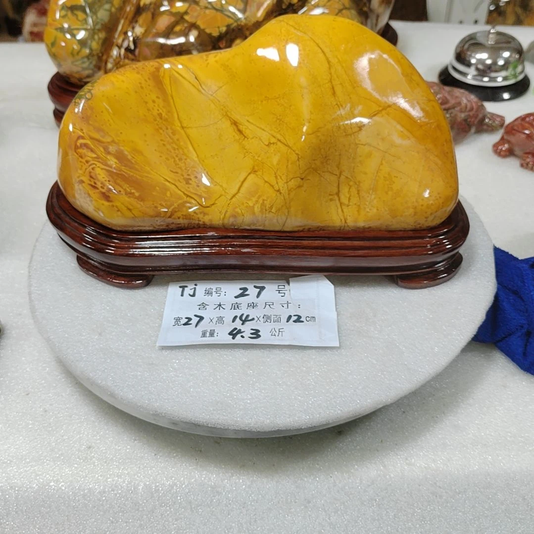 石材乳源彩色石头摆件
