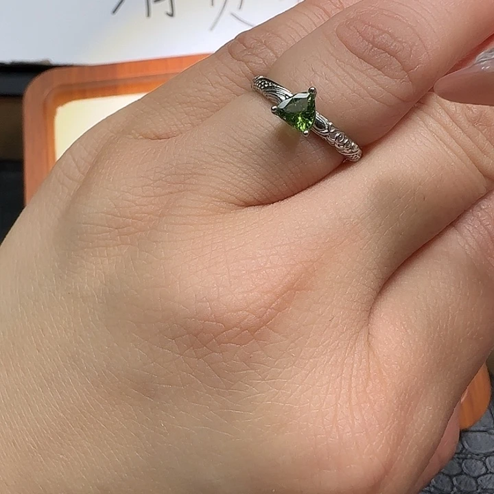 戒指水晶银S925镶嵌