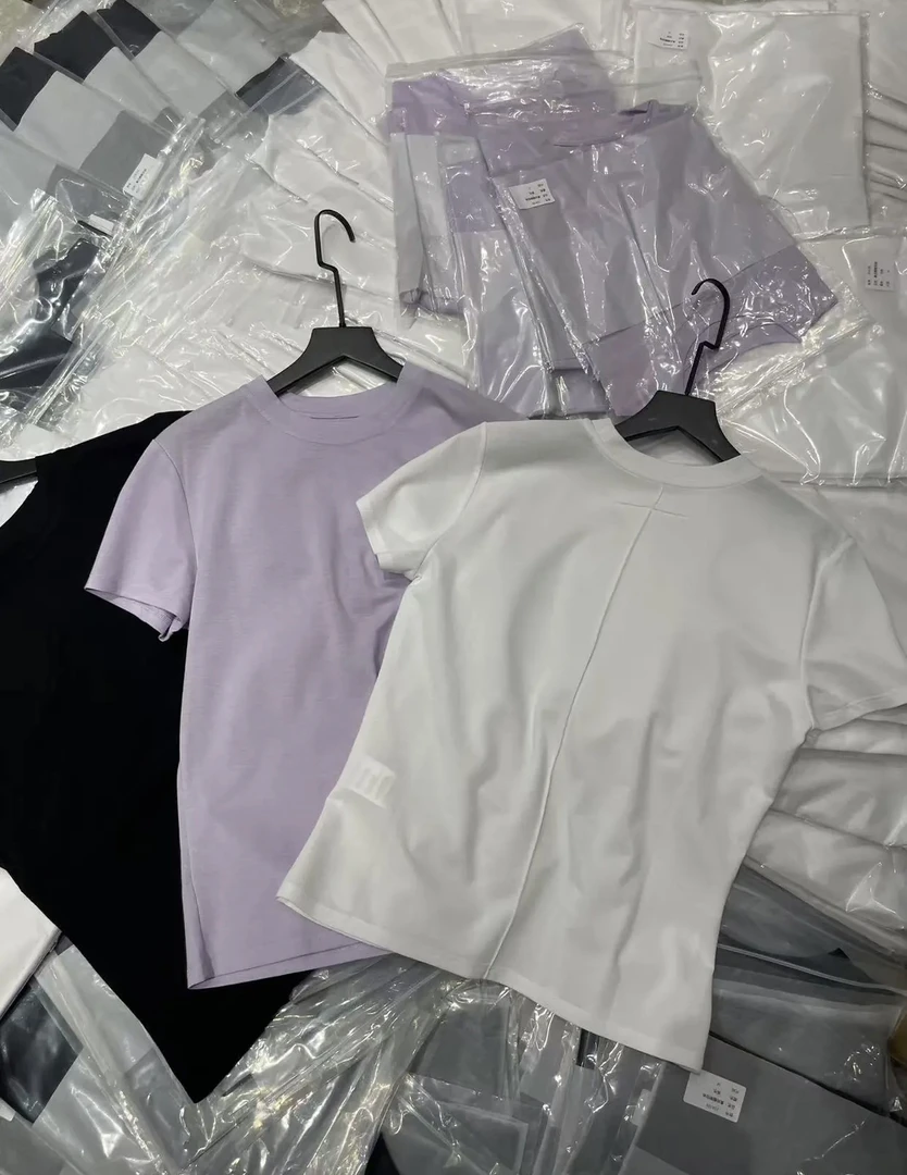 《顶配T》高端139上衣宽松纯色休闲时尚女装轻奢高定打底短袖T恤