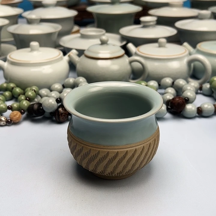 杯重工仿古釉卢施杯原矿原釉原产地